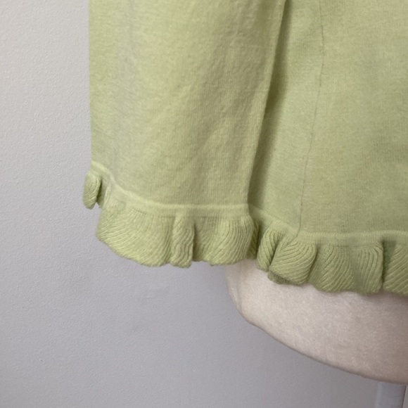 Dress Barn Ruffle Green Sweater - Picture 3 of 7